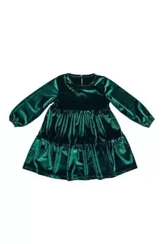 Вырезанное бархатное платье Familysta, зеленый