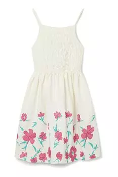 Вырезанное платье с цветочным узором Desigual, бежевый