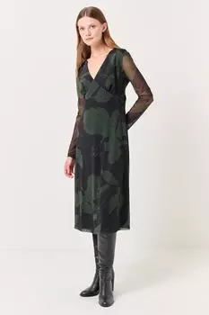 Вырезанное платье с цветочным узором Jimmy Key, черный