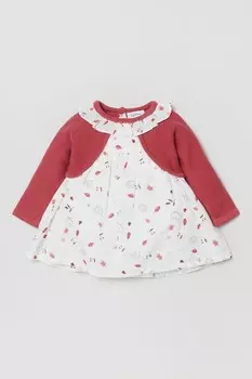 Вырезанное платье с принтом Ovs, красный