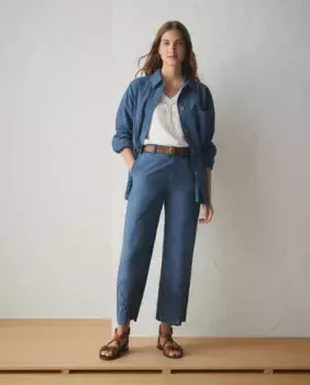 Вырезанные женские широкие брюки Lloyd's, цвет 400 Azul