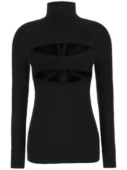 Вырезанный свитер ALESSANDRO VIGILANTE, черный