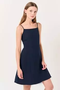 Вырезное платье с квадратным вырезом Jimmy Key, синий