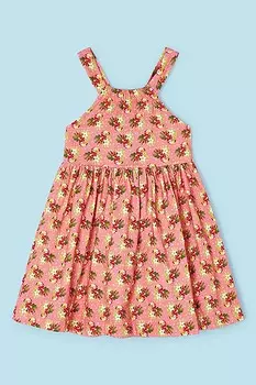 Вырезное платье с принтом Mayoral, зеленый