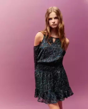 Вырезное шифоновое платье Green Coast, цвет 400 Azul