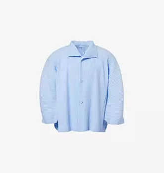 Вырезной жакет свободного кроя с рукавами «летучая мышь» Homme Plisse Issey Miyake, голубой