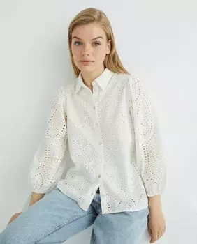 Вырубная женская рубашка Yas, белый