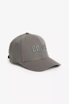 Вышитая бейсболка Coach, серый