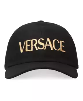 Вышитая бейсболка Versace, черный