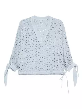 Вышитая блузка 120% Lino, синий