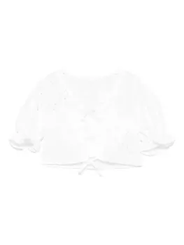 Вышитая блузка Miss Grant Kids, белый