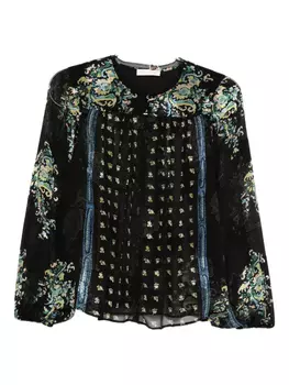 Вышитая блузка Ulla Johnson, черный