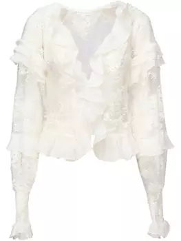 Вышитая блузка «За любовь и лимоны» For Love And Lemons, белый