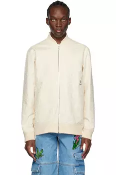 Вышитая бомбер-куртка Gcds, цвет off-white