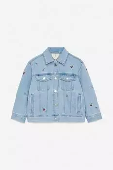 Вышитая джинсовая куртка Arket, голубой