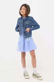 Вышитая джинсовая куртка Fatface Fat Face, синий