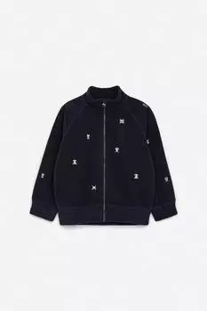 Вышитая флисовая куртка Arket, синий