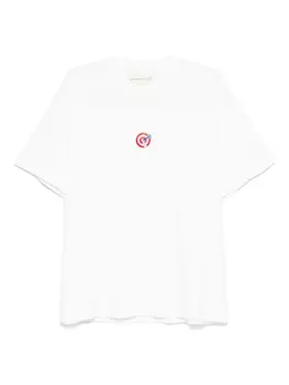 Вышитая футболка ALBERTO BRESCI, белый