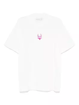 Вышитая футболка ALBERTO BRESCI, белый