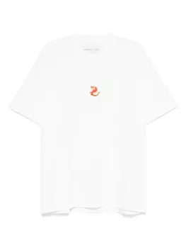 Вышитая футболка ALBERTO BRESCI, белый