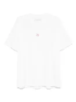 Вышитая футболка ALBERTO BRESCI, белый