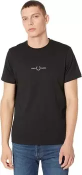 Вышитая футболка Fred Perry, черный
