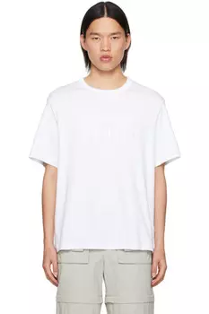 Вышитая футболка Helmut Lang, белый