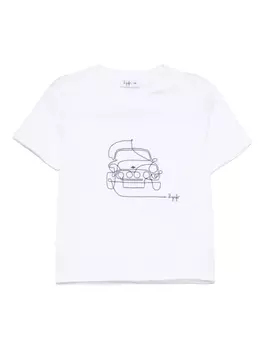 Вышитая футболка Il Gufo, белый