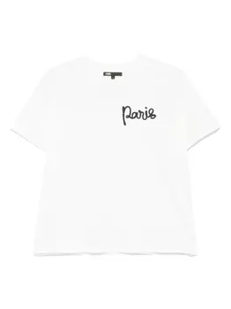 Вышитая футболка Maje, белый