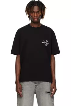 Вышитая футболка Solid Homme, черный