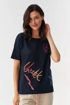 Вышитая футболка Tatuum, синий