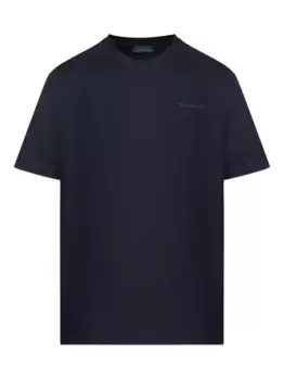 Вышитая хлопковая футболка Paul & Shark, синий