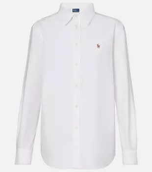 Вышитая хлопковая рубашка Oxford Polo Ralph Lauren, Bsr White