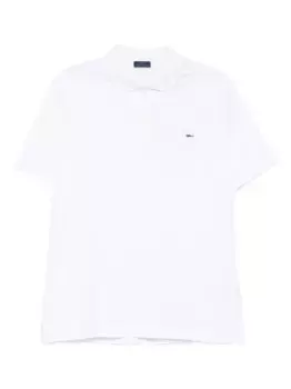 Вышитая хлопковая рубашка-поло Paul & Shark, белый