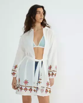 Вышитая кофточка Tintoretto, цвет Crudo