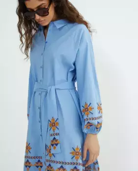 Вышитая кофточка Tintoretto, синий