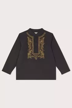 Вышитая куртка Monsoon, черный