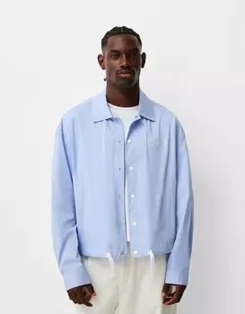 Вышитая куртка свободного кроя Bershka, синий