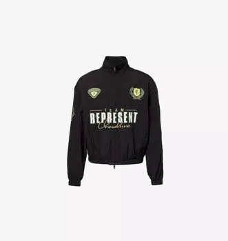 Вышитая куртка свободного кроя с символикой чемпионата мира Represent, черный