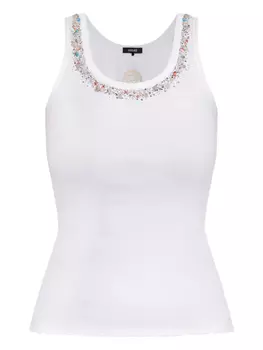 Вышитая майка Versace, белый