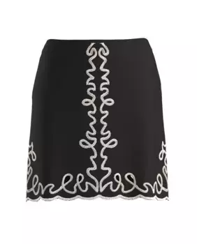 Вышитая мини-юбка Boss Orange, черный