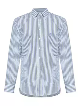 Вышитая полосатая рубашка ETRO, синий