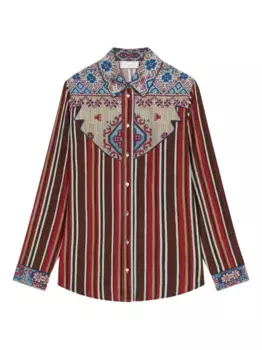 Вышитая полосатая рубашка Pierre-Louis Mascia