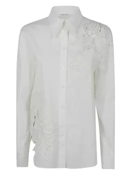 Вышитая рубашка Alberta Ferretti, белый