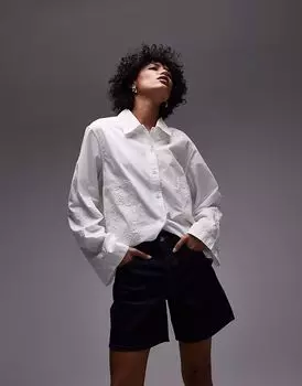 Вышитая рубашка ARKET в цвете «кремовый»