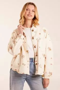 Вышитая рубашка Blue Vanilla, бежевый