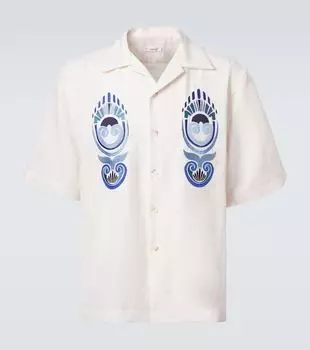 Вышитая рубашка Commas, белый