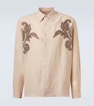 Вышитая рубашка Commas, Dark Cream