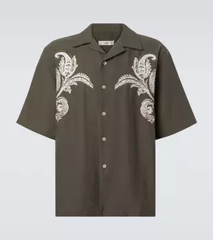 Вышитая рубашка Commas, Dark Taupe