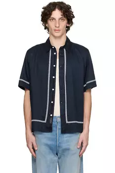 Вышитая рубашка Dalton Rag & Bone, синий